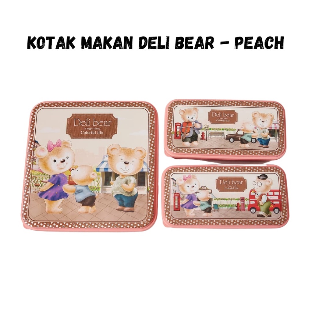 Kotak Makan / Lunch Box Deli Bear 2in1