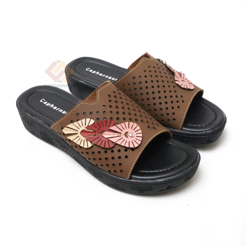 CAPHARNAUM [LTB 401] Sendal Selop Hak Sofiya Sandal Slip On Wanita Sandal Wedges Kasual Wanita