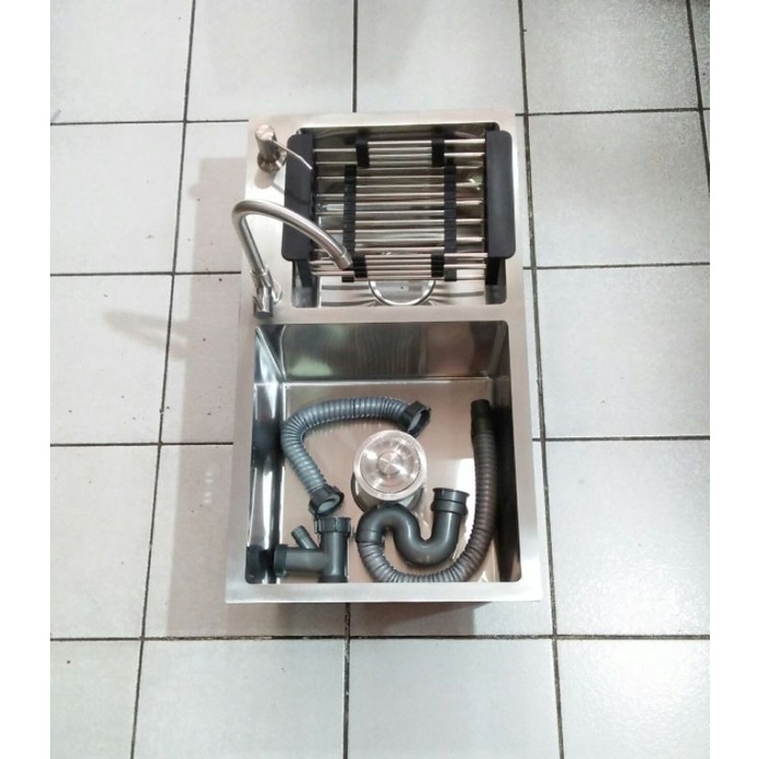 Bak Cuci Piring Royal Contempo Doppio Set Kran Tempat Sabun