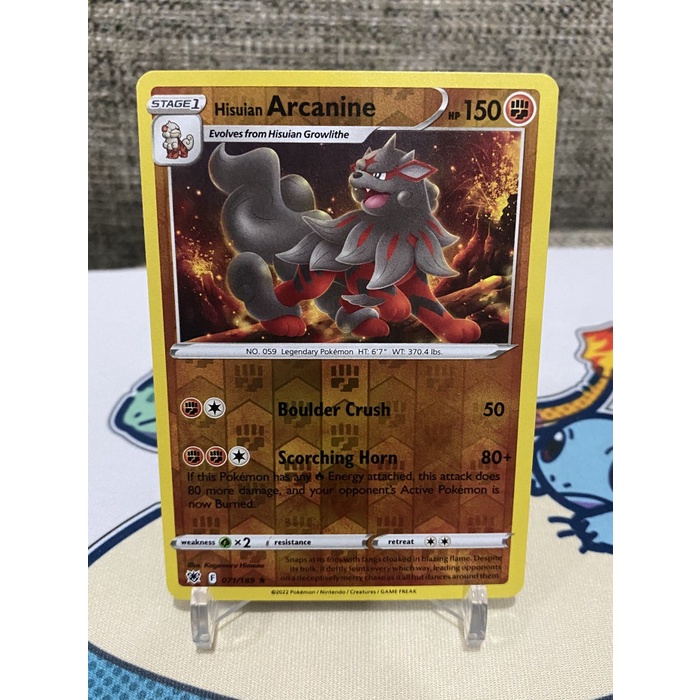 Pokemon TCG English Hisuian Arcanine Reverse Holo Astral Radiance
