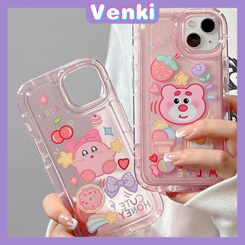 Case For iPhone 14 Pro Max TPU Soft Jelly Airbag Case Clear Cartoon Cute Case Camera Protection Shockproof For iPhone 14 13 12 11 Plus Pro Max 7 Plus X XR