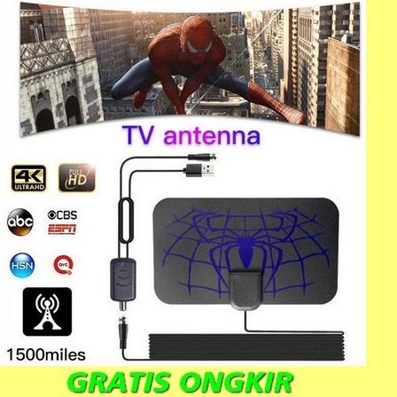 Antena TV Penangkap Siaran Digital + Booster Antena (Super Jernih)