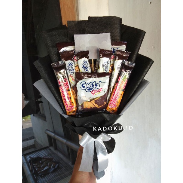 

buket coklat / buket gery salut / buket snack / buket jajan / buket makanan