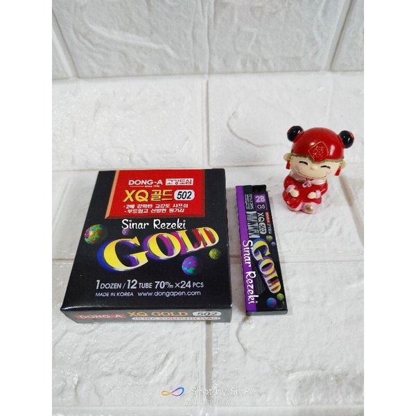 

1Tube!! 2B 0.5mm! Isi pensil mekanik Gold/isi pensil mekanik/refill pensil mekanik