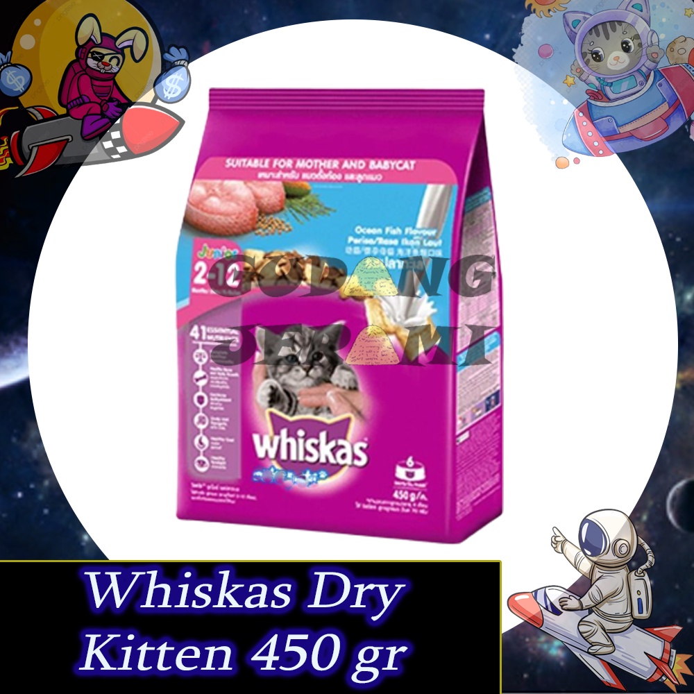 Makanan Kucing WHISKAS OCEAN FISH Kitten 450 gr Dry Food Whiskas