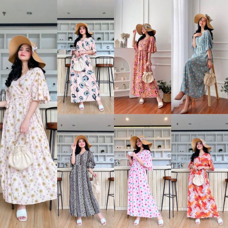 Daster kimono rayon bali premium panjang pendek - eiffelstore