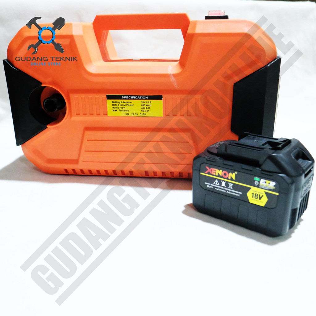 Mesin Cuci Mobil Motor Cas BATERAI CD-HPW400 CD-HPW2160 XENON / Jet Cleaner High Pressure Washer Charger CORDLESS CD-HPW400 CD-HPW2160 XENON