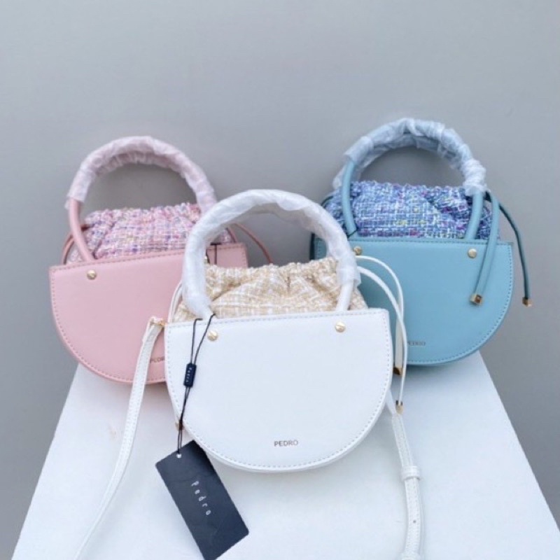 Tas Wanita Pedro Bucked Tweed Tas Wanita Import