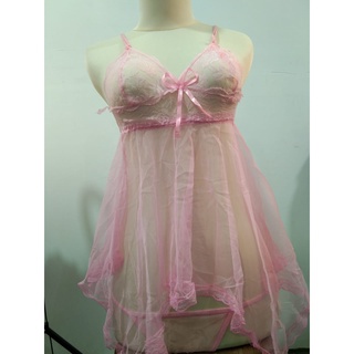 •ILUVBRA•BT002 Pakaian Lingerie Wanita Sexy V-Neck Model Renda Serat Mesh-2