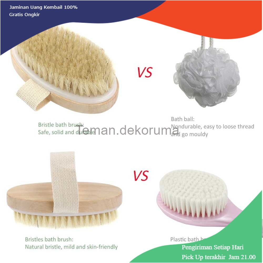 TD-PR2 NICEMAS Sikat Mandi Scrub Badan Bath Brush Soft Bristle - SP884