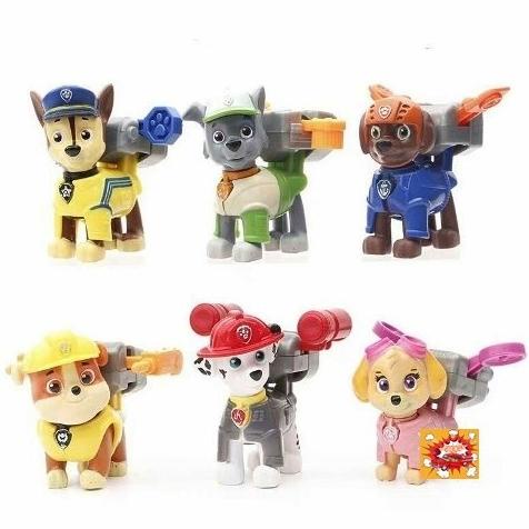 FIGURE PAW PATROL SET 7 PCS MAINAN BONEKA PAW PATROL TOPPER TERMURAH