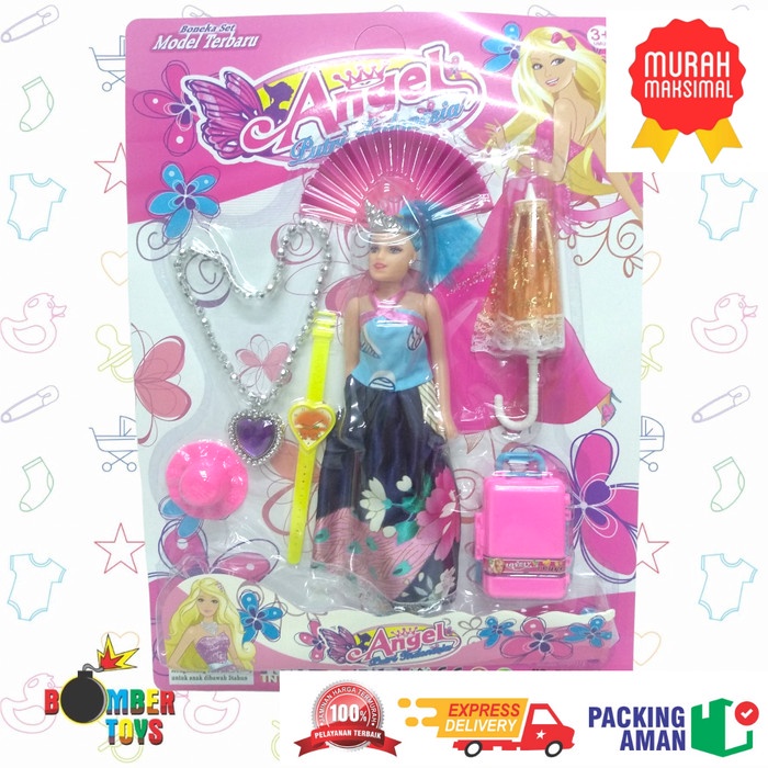 MAINAN ANAK BONEKA BERBIEE TRAVEL MURAH BERBIE BEAUTY BM-986 GIRL DOLL