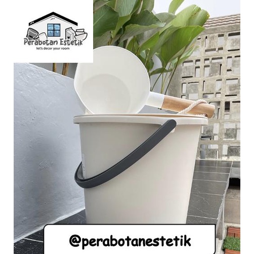 Ember Putih IUIGA Minimalist Bucket Lid minimalis & Gayung