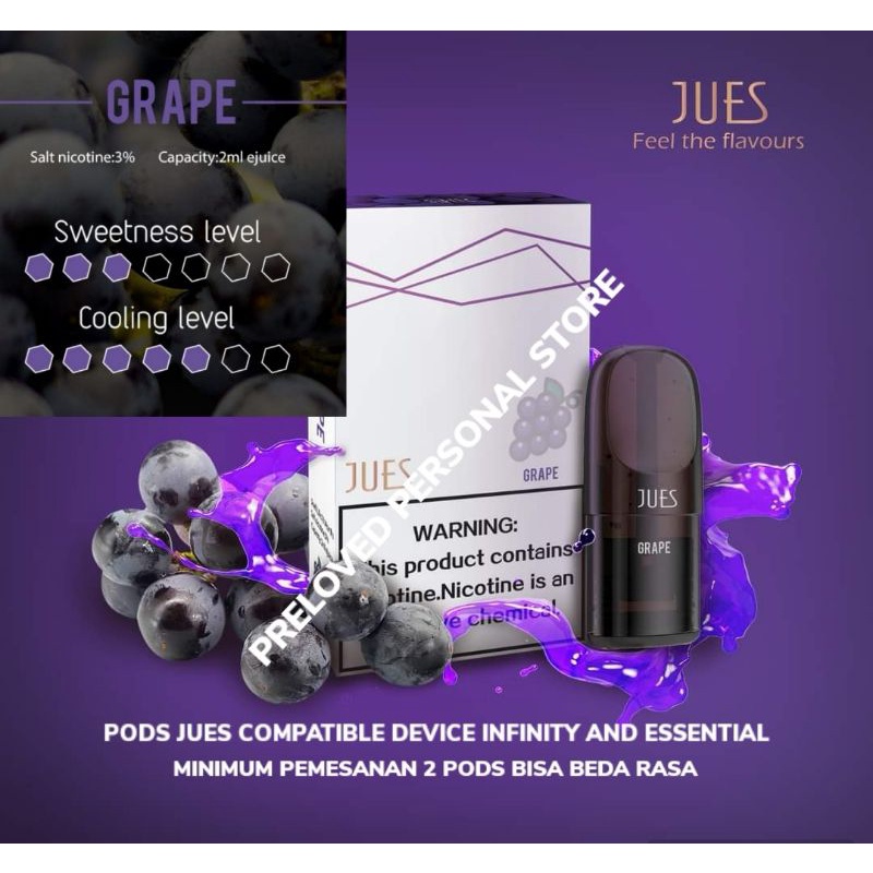 Jues Infinity Essential 1 Pack 1 Pods Pro Grape