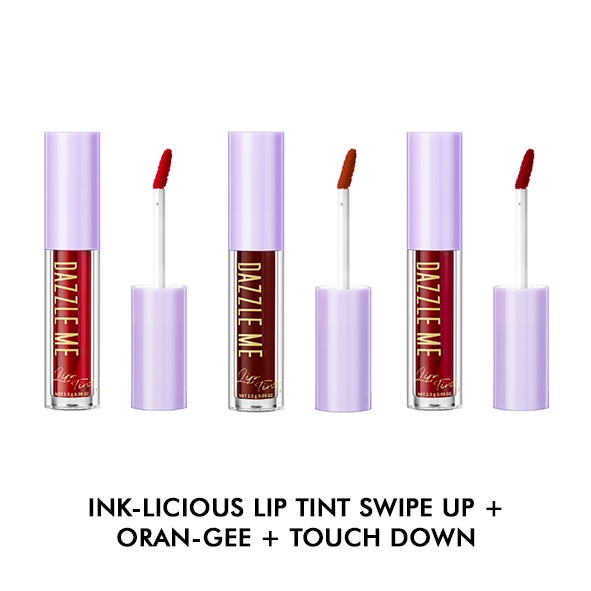 DAZZLE ME Ink-Licious Lip Tint BPOM | Mattedorable Long Lasting Liptint Hyper Moisturizing Lip Stain-Super Bestie 3Pcs -4