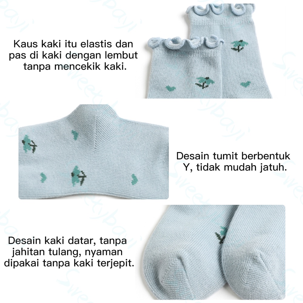 SweetyBayi Kaos Kaki bayi anak ruffle Kaus kaki bayi anak lucu