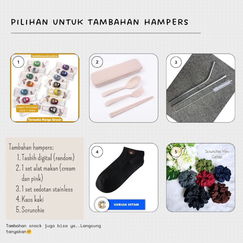 

TAMBAHAN HAMPERS