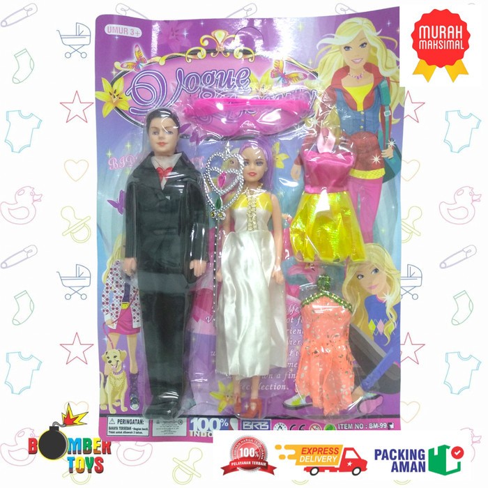 MAINAN ANAK BONEKA BERBIEE FAMILY GANTI BAJU BERBIE BEAUTY BM-995