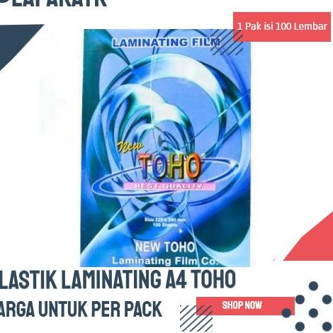 

Plastik Laminating a4 TOHO 100 MIKRON