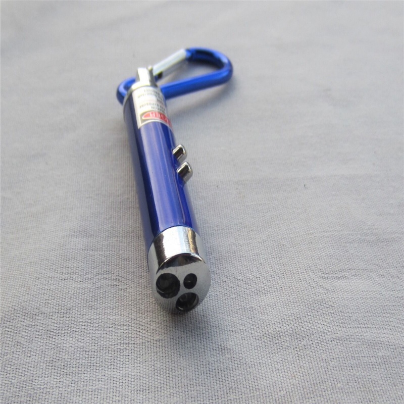 3in1 Lampu Senter LED Ultraviolet Mini Bahan Aluminum Alloy Dengan Gantungan Kunci Untuk Outdoor / Darurat