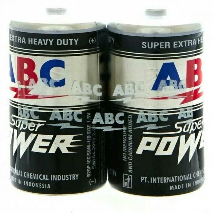 Baterai Abc Hitam Battery Super Power Size D Besar Jumbo