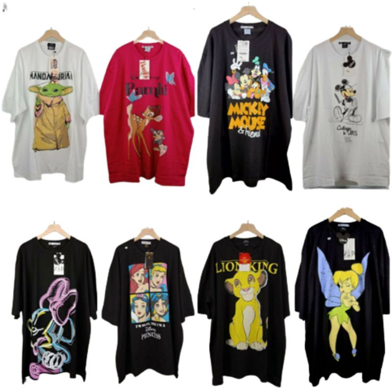 t-shirt Zara Disney Big size XXL XXXL XXXXL / Kaos besar / kaos jumbo / kaos wanita / kaos pria / ka