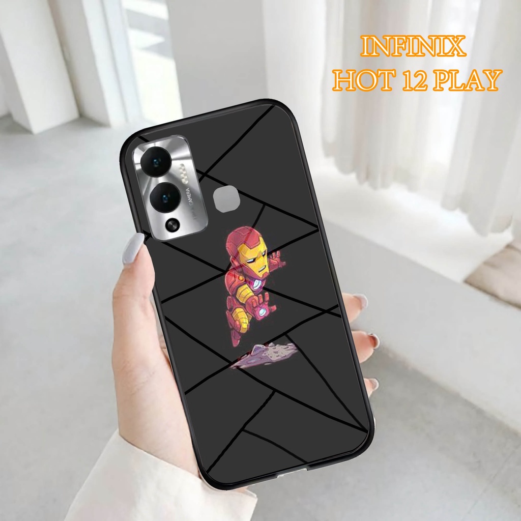 Softcase Glass Kaca INFINIX HOT 12 PLAY - Case Handphone  INFINIX HOT 12 PLAY [T89]