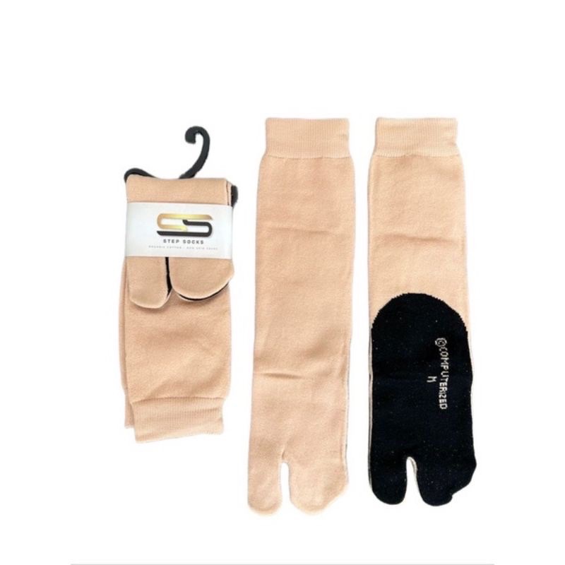 Kaos Kaki Jempol Muslimah Telapak Tepak Hitam Bahan Nilon Nylon Polos Panjang 35cm Kaus Kaki Step Sock