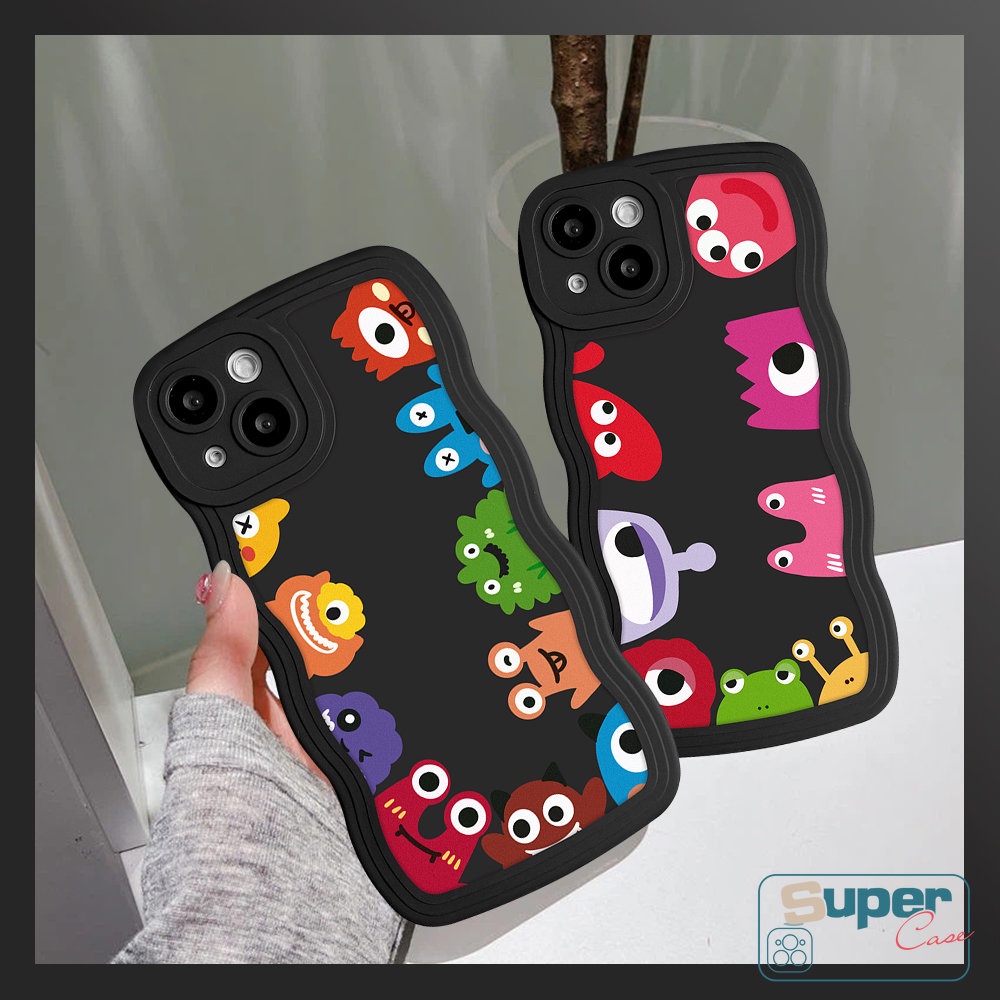 Soft Case Desain Kartun Monster Kecil Lucu Untuk iPhone 11 12 14 13 Pro Max XR 6 6s 7 8 Plus 14 Plus X XS Max SE