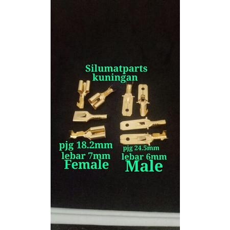 Skun Kabel Jantan Male Betina Female (Satuan) / Skun konektor Gepeng