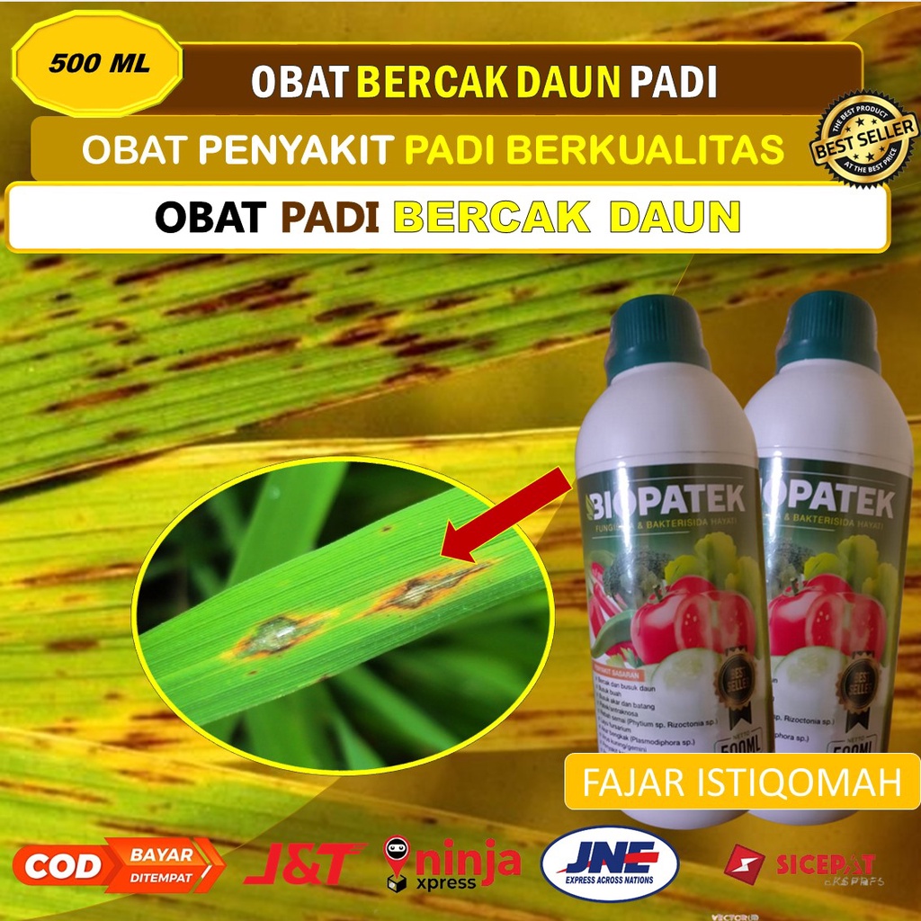 BIOPATEK fungisida hayati obat bercak daun padi (500 ML) - obat bercak daun pada tanaman padi - obat