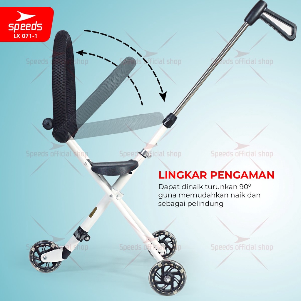 SPEEDS Stroller Kereta Dorong Bayi Portabel Premium Anak Full Cover Fitur Lengkap Newborn Baby Stroller Travel LX 073-2