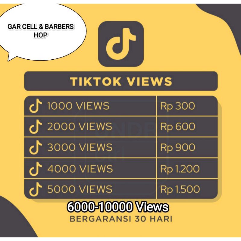 JASA VIEWS TIKTOK REAL & REFILL BERGARANSI AKUN AMAN 100%
