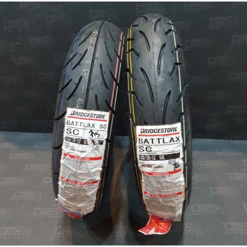 Ban Battlax Bridgestone Vespa Sprint 120 70 12 dan 130 70 12 SC Japanproduksi 2021