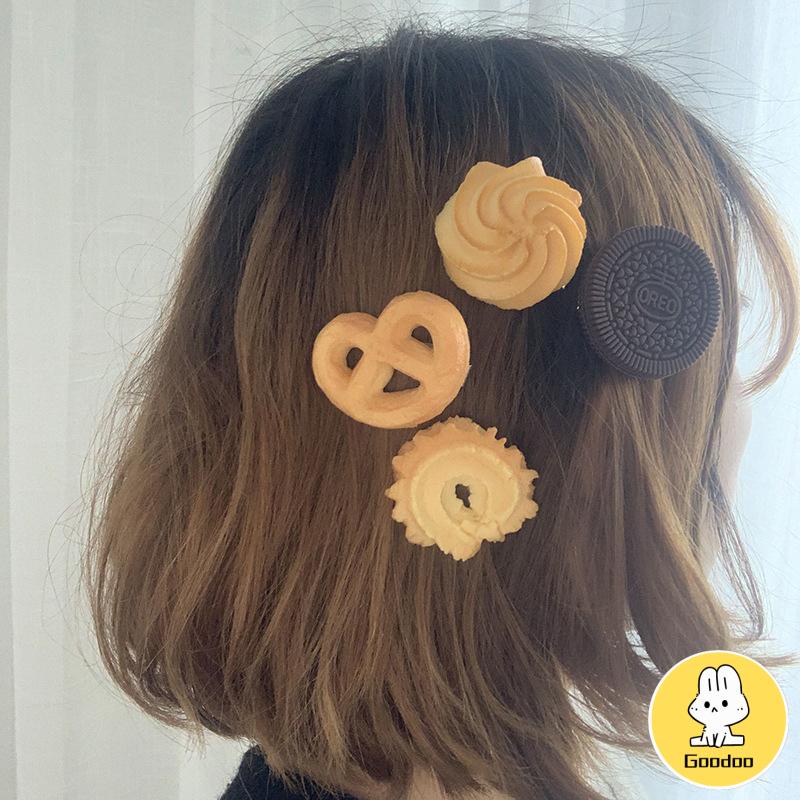 Jepit Rambut Desain Biskuit Cookies Gaya Korea Untuk Wanita -Doo