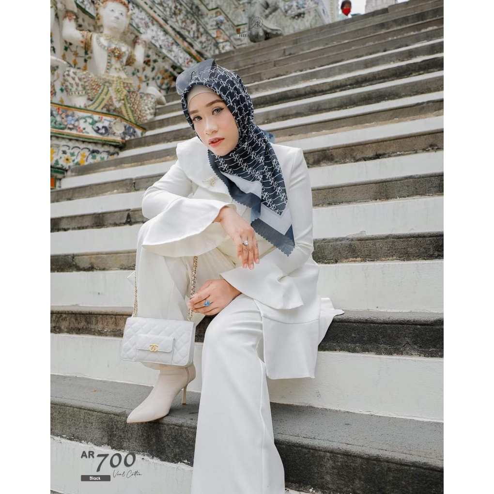 Jilbab Hijab Segi Empat Arrafi AR 700 Voal Cotton Kerudung Segi Empat Arrafi Terbaru