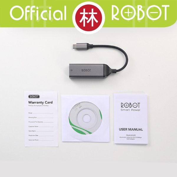 Robot EA20 / EA20C Ethernet Adapter USB3.0 1000Mbps RJ45 LAN Adaptor USB 3.0 / Type-C