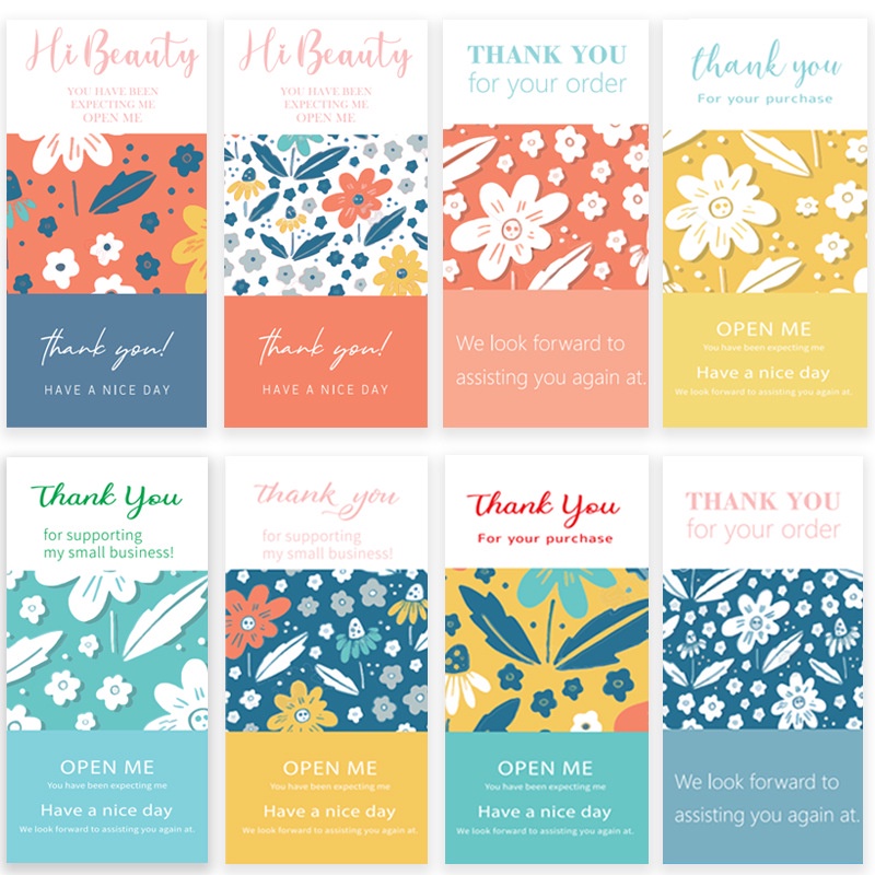 

Colorful Flower Leaves Doodles Seal Sticker Stiker Online Shop Packaging Label Packing Segel