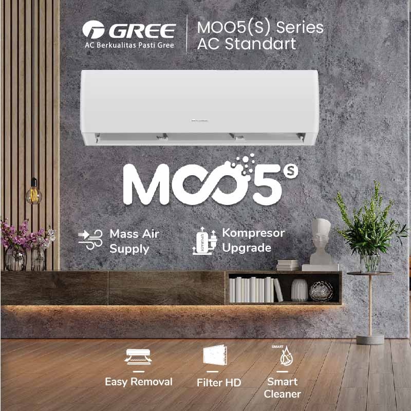 AC Gree Standard 1/2PK - PUTIH (Indoor &amp; Outdoor)