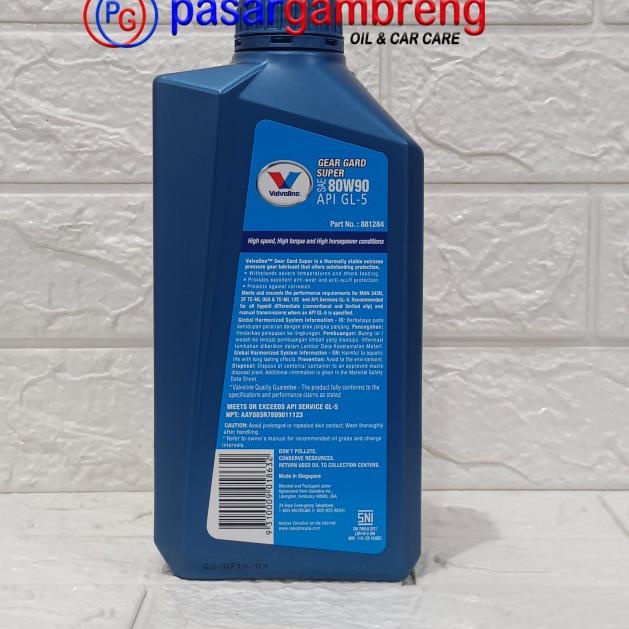 Oli MTF Valvoline Gear 80W-90 Gl-5