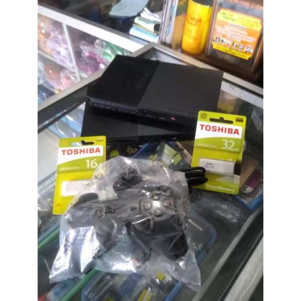 ps2 slim flexdisk 16GB full game + stick new baru