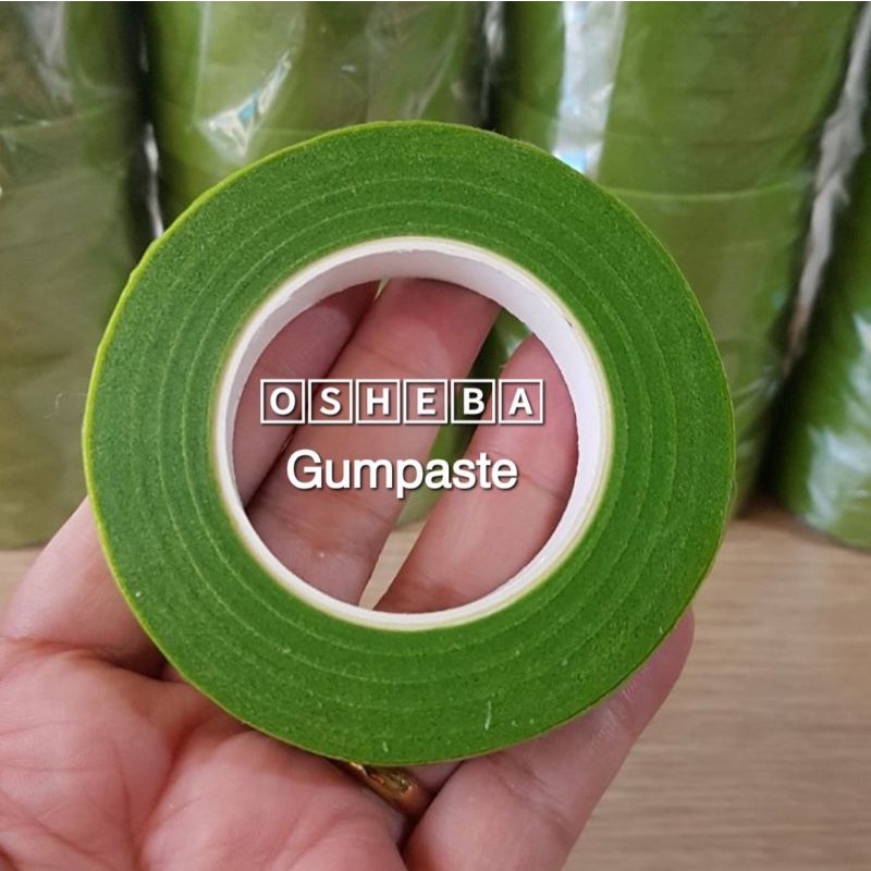 [osheba] floratape / solasi bunga warna hijau muda 30y