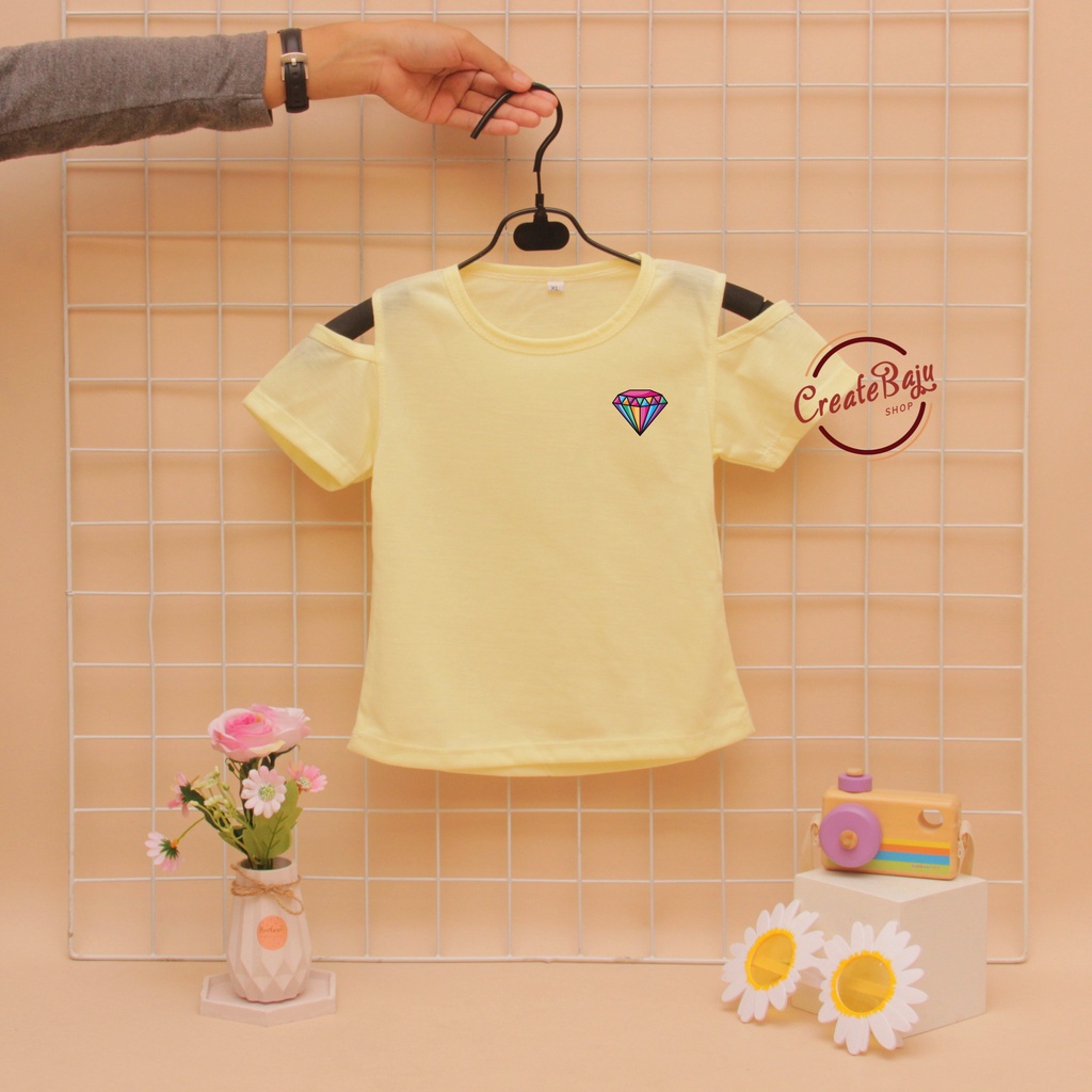 KAOS ANAK SABRINA MOTIF DIAMOND PEREMPUAN BAJU ATASAN ANAK CEWEK MOTIF TRENDY