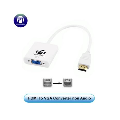 Hdtv to vga NON AUDIO konverter profftech 1080p full hd gold for laptop pc - Converter Hdtv male to d-sub 15 pin female FHD proff tech