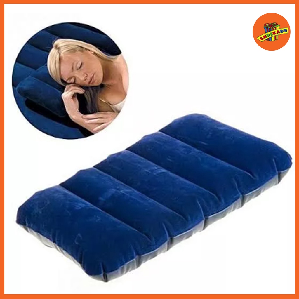 INTEX Fabric Pillow Royal Blue 68672 - Bantal Angin - Travel Pillow