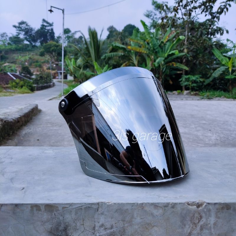 KACA VISOR BOGO FLAT VENOM DATAR RETRO KLASIK