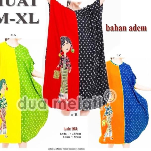 Baju Tidur Daster Batik Jumbo Big Size Rayon XXXL D33D34D35D36D37