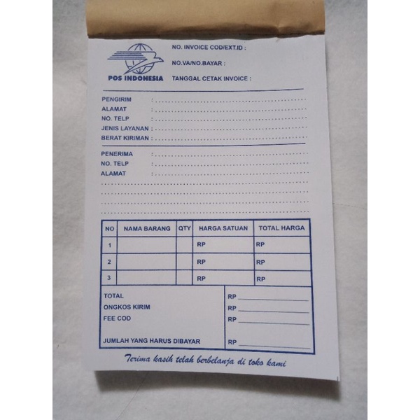

LEBEL PENGIRIMAN COD POS 100lembar/LEBEL COD/BAYAR DITEMPAT
