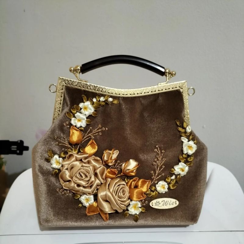 Tas Pesta Sulam Pita Handmade murah