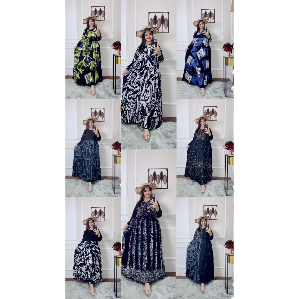 Terbaru 2022 Gamis Rayon Premium Pekalongan - Home Dress Gamis Busui Jumbo  - Batik Rinatex